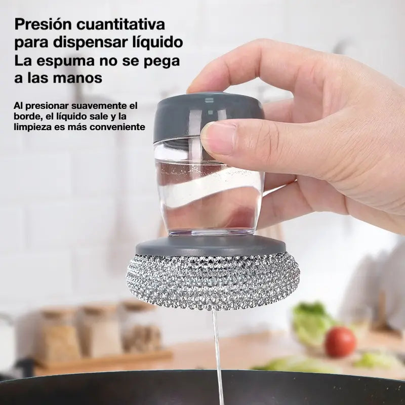 🏠【El cepillo para lavar platos viene con 5 bolas de repuesto.】1 por 25 euros ！Cepillo multiusos para ollas Fácil de usar - Duradero - Compacto - Práctico