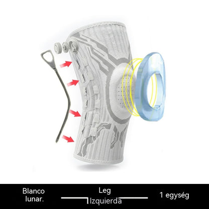 🔥【30% OFF】🦵🦵Kültéri futáshoz és edzéshez alkalmas, rugós támasztással ellátott, szilikon lengéscsillapítóval rendelkező, kötött, kompressziós sport térdvédő