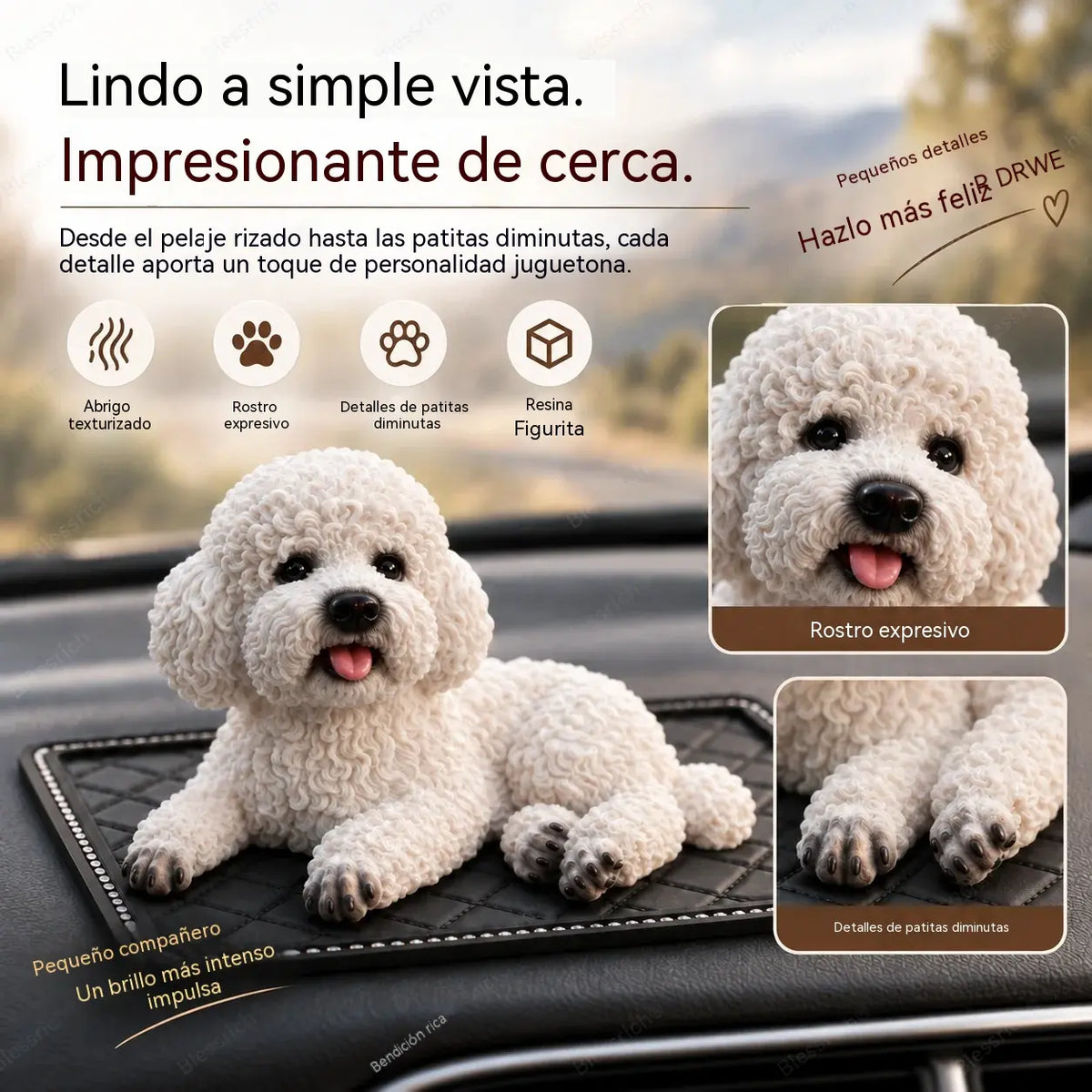 🐶✨Poodle autódísz: a legaranyosabb műszerfal-fejlesztés