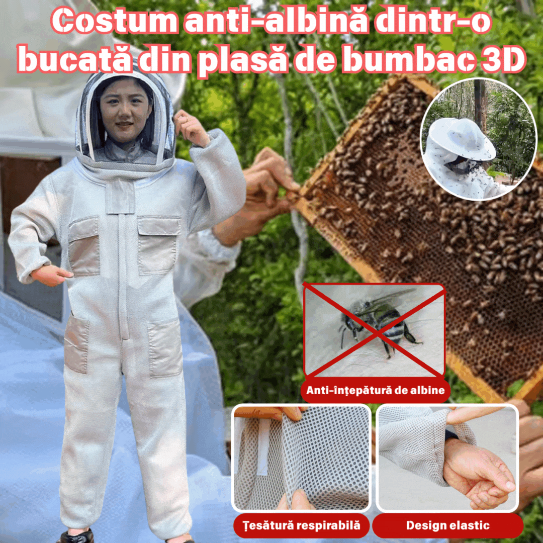 【M-2XL】🐝Méhecske mintás overál 3D pamuthálóból