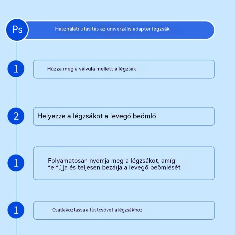 🔧 50% KEDVEZMÉNY KORLÁTOZOTT IDEIG! ✨ Füst adapter felfújható légzsákhoz – Univerzális, Tartós, Kézi Pumpával ⚙️