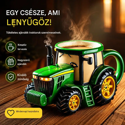 🔥☕Retro kávésbögre mezőgazdasági traktor formájában