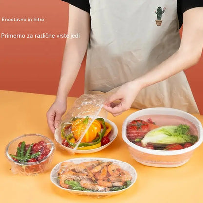 🔥🥗【2 vrečki, 200 kosov】elastičnih pokrovov za živila