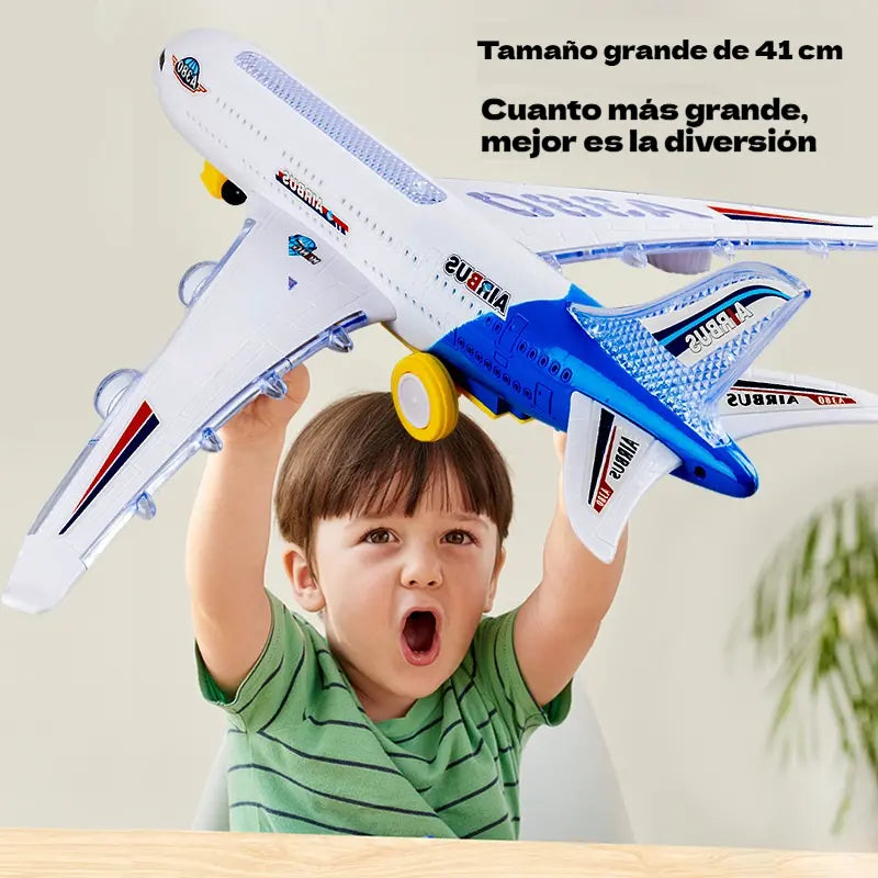 🥳🔥 Féláras ajánlat! 📣✈️ Elektromos repülőgép-modell valósághű motorhanggal és villogó LED-fényekkel.