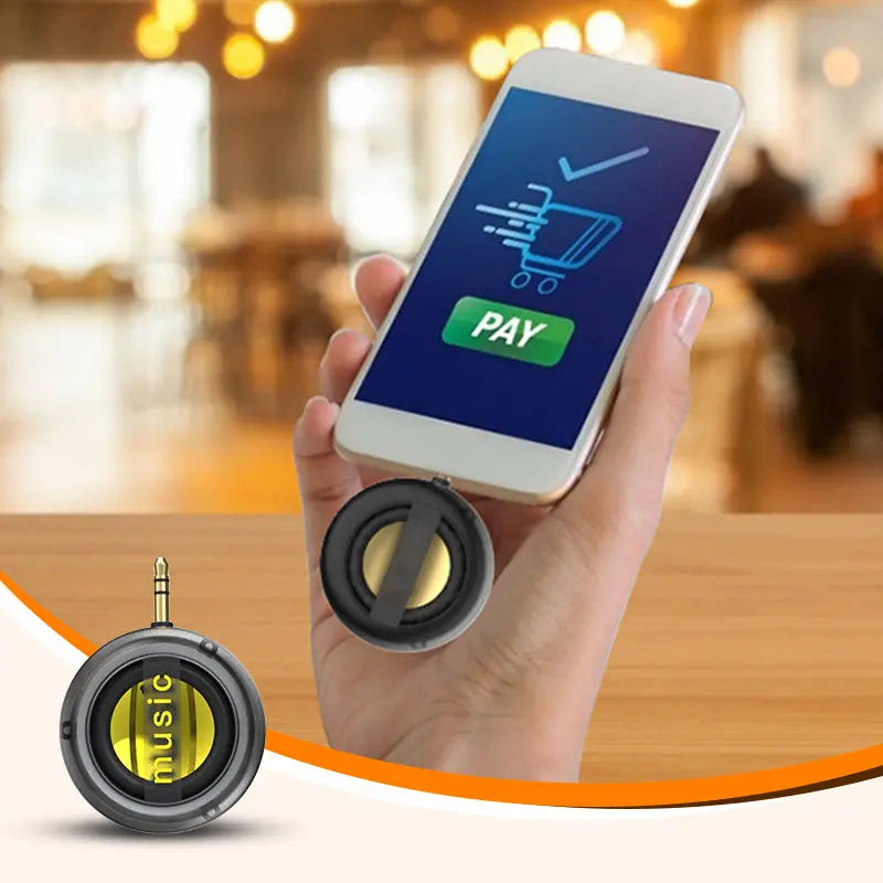 🔥【Interfaz dual Tipo-C/3,5 mm】🎵Altavoz portátil de tamaño mini para teléfono móvil con potente salida de graves