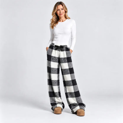 👖【S-3XL】❄️ A kedvenc bolyhos nadrágom ősszel és télen!--Leopárdmintás nadrág, bő szárú nadrág