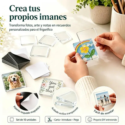 🧲✨ Kit DIY de Imanes para Nevera Transparentes | Crea Tus Propios Recuerdos