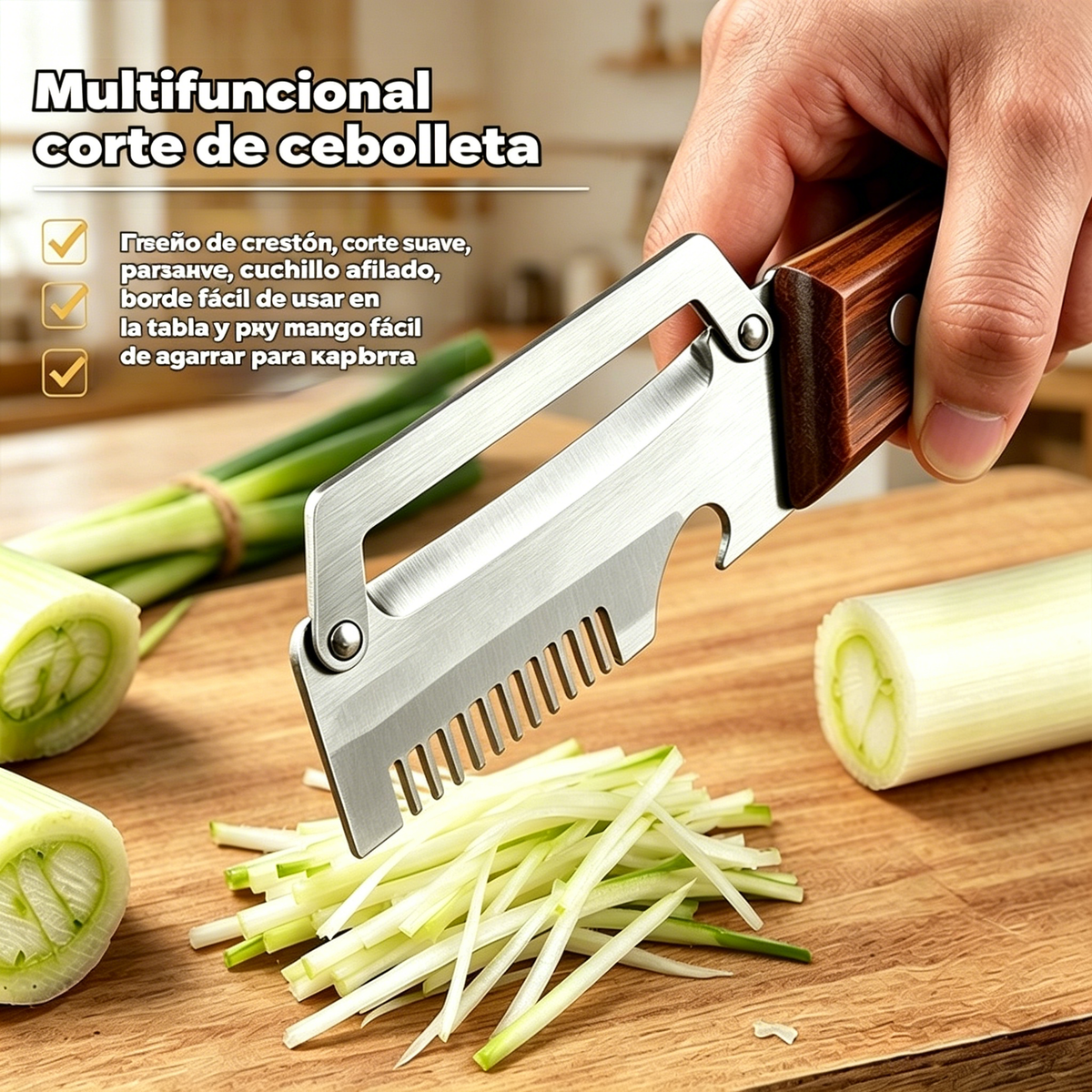 ✅Compra 1, llévate 1 gratis (dos artículos)🧅🔪 Pelador de cocina multifuncional 3 en 1: ¡Pela, pica verduras, corta carne y abre botellas! 🔥