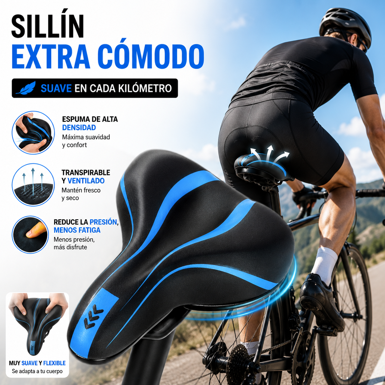 🔥 ¡Último día, 50% de descuento! Fundas de silicona para asientos de bicicleta: máxima comodidad y protección integral.