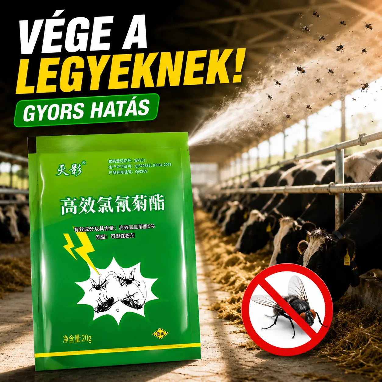 🦟【5 tasak】❌Kifejezetten a szúnyogok és legyek farmokon való irtására tervezték, egy csomag elpusztítja a bolhákat/sáskákat/csótányokat/legyeket/szúnyogokat!