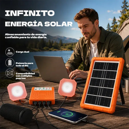 ☀️Hordozható napelemes rendszer: folyamatos energiaellátást biztosít otthon és a szabadtéri kalandok során egyaránt! ✨🔋