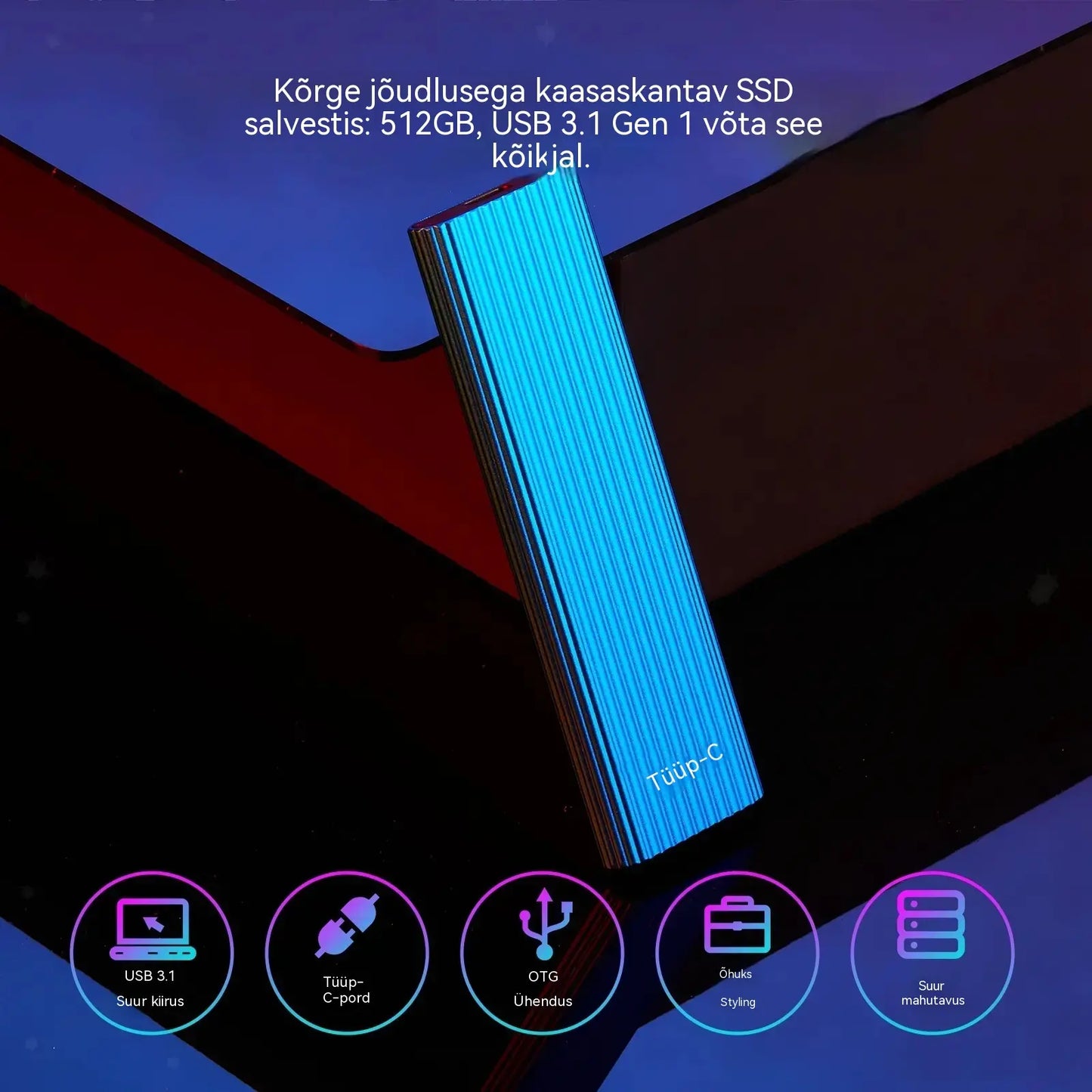 🏆Ajapiiratud pakkumine⚡ 🔥16TB suure mahutavusega mini kaasaskantav SSD-draiv USB Type-C pordiga