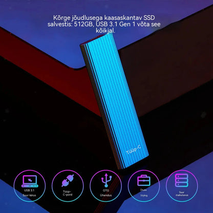 🏆Ajapiiratud pakkumine⚡ 🔥16TB suure mahutavusega mini kaasaskantav SSD-draiv USB Type-C pordiga