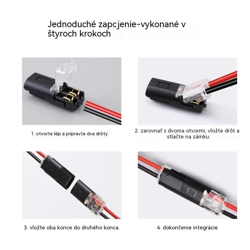 🥳Najpredávanejší tovar roku 2026🥳⏰ 【50/100 kusov】Dvojvodičový konektor s poistnou prackou, zľava 50 %! Bezpečnostná poistná pracka, protišmyková úprava⚡️