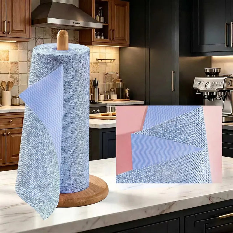 🔥【1 rollo de 20 hojas】💦Paño de cocina plateado de limpieza profunda (reutilizable)