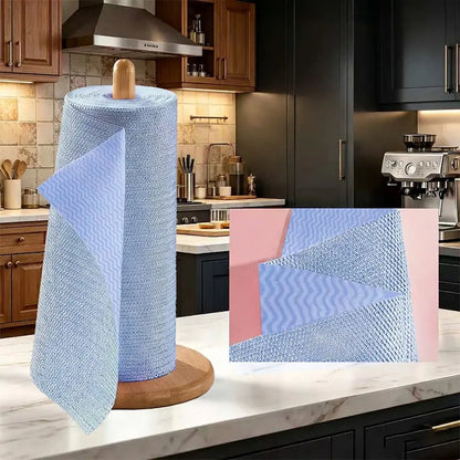🔥【1 rollo de 20 hojas】💦Paño de cocina plateado de limpieza profunda (reutilizable)