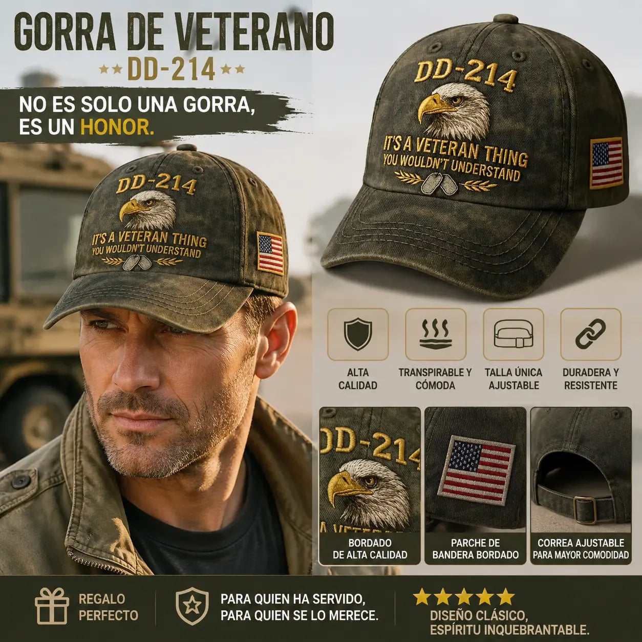🤠🧢Gorra de Lealtad Eterna del Cuerpo de Marines