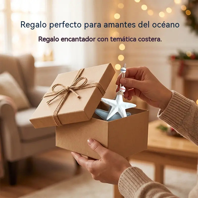 🔥【Compra 1 y llévate 1 gratis】🐠Adorno rústico de madera con motivos marinos para colgar