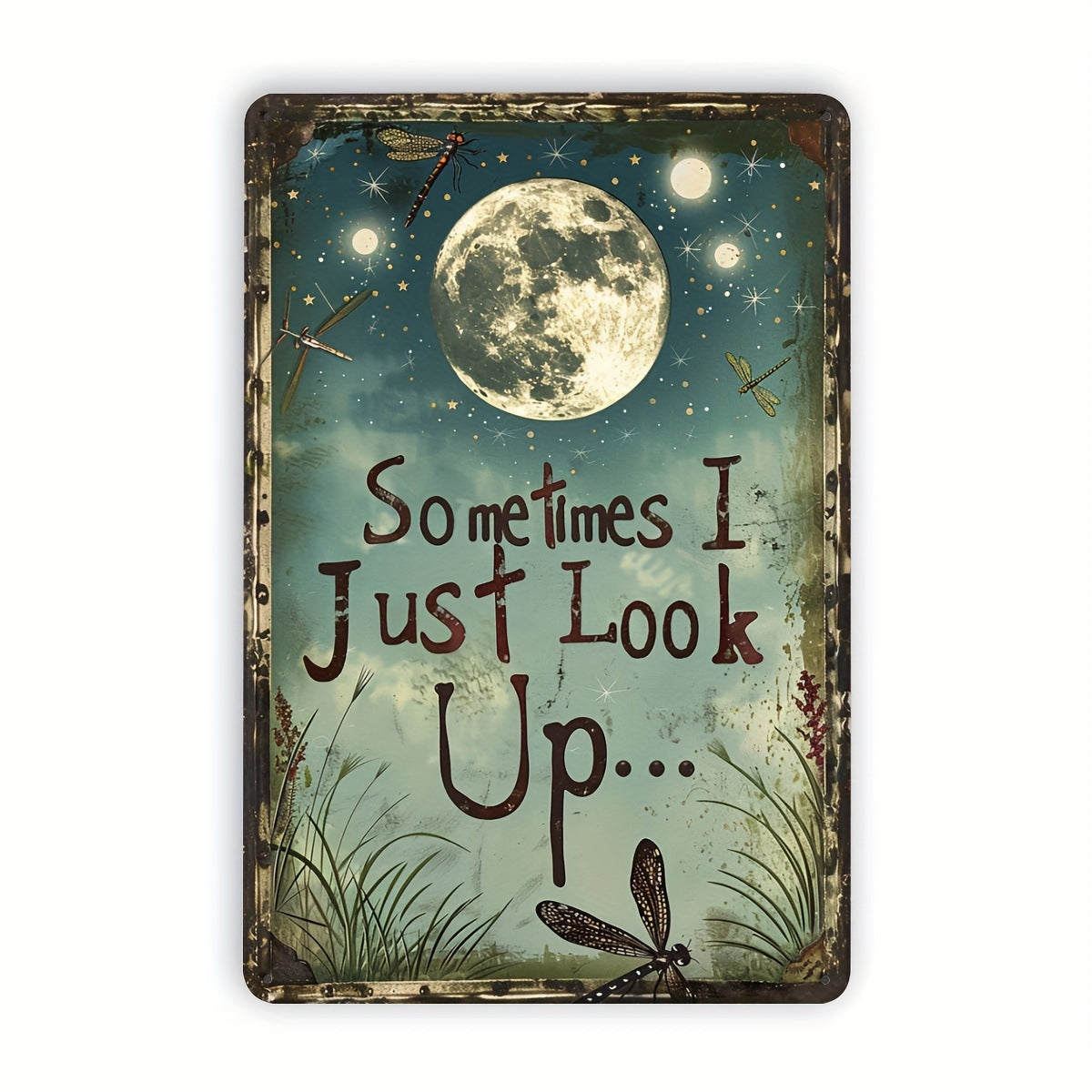⏳ 75% off for a limited time only! 💥 Vintage moon and dragonfly wall art