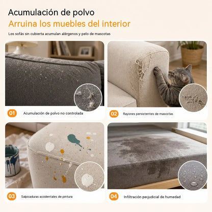 🔥【5 artículo】🎀Funda antipolvo estampada y elástica para cama y sofá