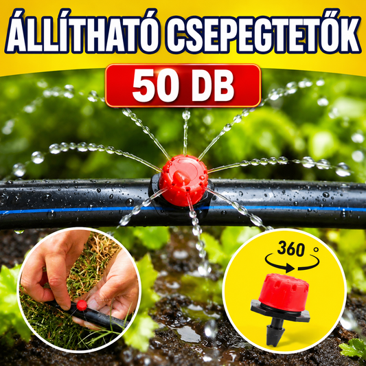 【30% OFF】🔥【Vásároljon 25-öt, kap 25-öt ingyen】🔥【50 darab】🌱💦Állítható öntöző csepegtetők