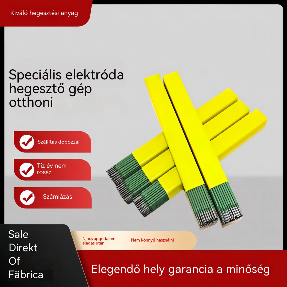 🔥【30% OFF】🟢【20 db】Zöld hegesztőelektróda 2.0 – Tökéletes vékony fémlemezhez, fúrás nem szükséges!