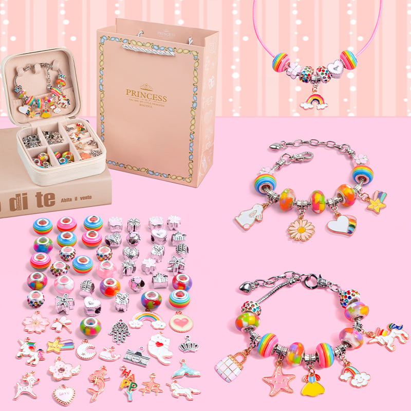 🎀✨ Kit DIY de Pulseras para Niñas – Creatividad, diversión y colores increíbles en un solo regalo 🎁🌈