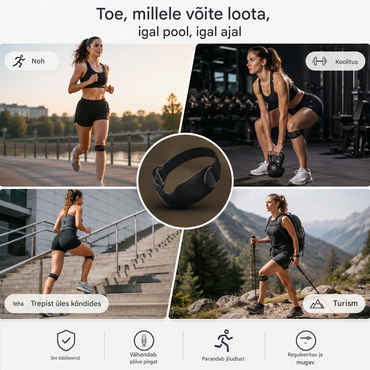 4 paari 27 euro eest🏃‍♀️ Sportlik põlvetugi👉 Põlv vajab aega. See teip annab seda sulle.