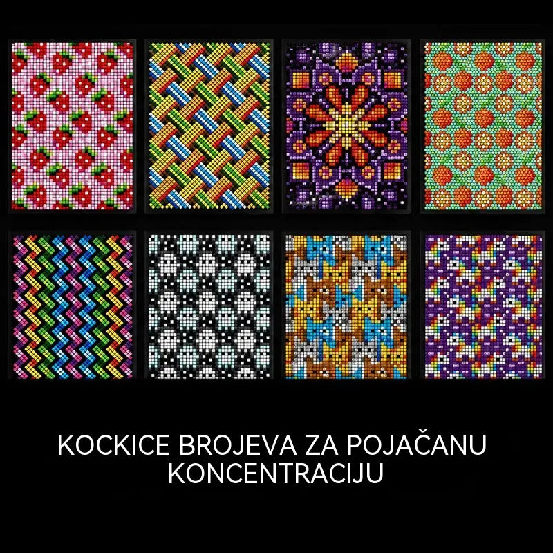 🛍️ Set antistres bojanki "100 uzoraka za svjesno bojanje" 🎨 Bojanje po brojevima za odrasle i starije osobe | 100 uzoraka (cvijeće, mandale) + set markera uključen, trening mozga i opuštanje