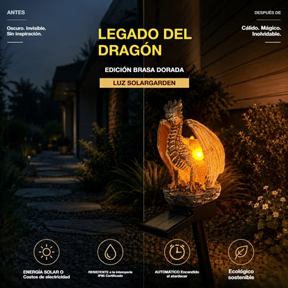 🔥Lámpara solar de jardín — Edición Golden Ember