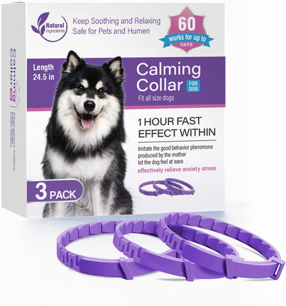 (3 piezas) Collar ajustable antipulgas y antigarrapatas para perros y gatos