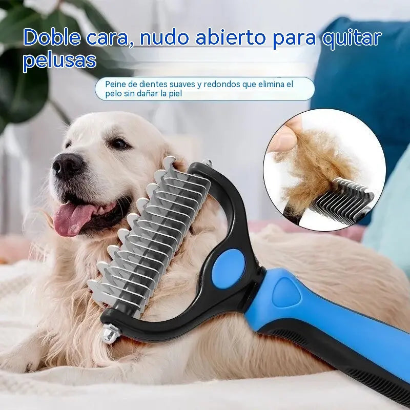 🐶【2 piezas 24 €】Cepillo de doble cara para el aseo de mascotas y la eliminación de pelo