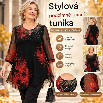 ⏳⭐【M-4XL】Módní dámská vyšívaná květinová šifonová košile 2026