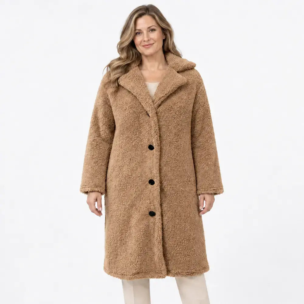 🧥【S-5XL】A legkelendőbb női plüsskabát ősszel és télen - hosszú ujjú gallérral