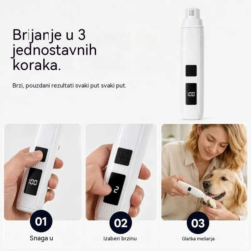 🔥【Kupite 1, dobijte 1 gratis】🐱🐶 Električna turpija za nokte za kućne ljubimce s LED indikatorom napajanja