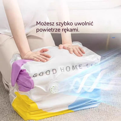 🧳【Zestaw 5 sztuk 109 PLN】💨 Duży, kompresyjny worek próżniowy: Nie wymaga pompki, jest szczelny i idealny do oszczędzania miejsca w walizkach oraz w domu ✈️