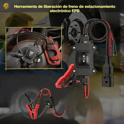 🚗Herramienta universal de liberación de emergencia del freno de estacionamiento electrónico (EPB): Adecuada para sistemas de freno de estacionamiento electrónico.