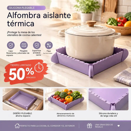 Salvamanteles magnético de silicona 🍳🧲 | Base plegable para ollas y pequeña bandeja de cocina