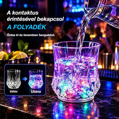 ✨💎Folyadék hatására aktiválódó LED-es kristályüveg-készlet🥂