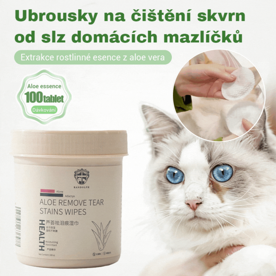 🐕🐈Tisztító törlőkendők háziállatok szemfoltjaihoz 🔥Eltávolítja a könnyfoltokat🔥