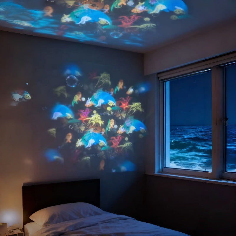 💖🌙【50% de descuento】🌌✨Lámpara proyector de cielo estrellado dinámico | Luz y sombra giratorias, creando una atmósfera de ensueño