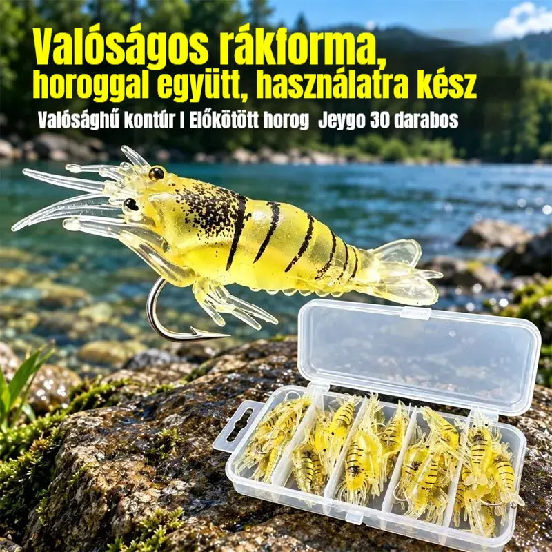 ⏰ Korlátozott ideig tartó féláras ajánlat ✨ Bionikus, puha garnéla műcsali | Rendkívül élethű, természetes mozgással; szakadásálló és tartós; édesvízi és sósvízi horgászathoz egyaránt alkalmas 🎣