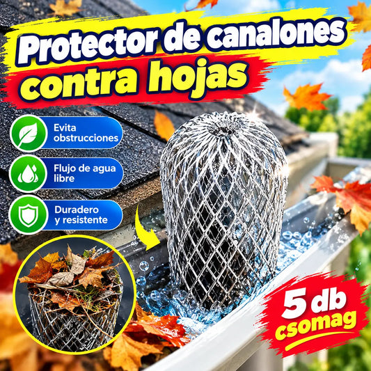 🔥 [Juego de 5] 💦🍂 Malla protectora duradera para canalones (contra hojas) – Filtro/protector para bajantes