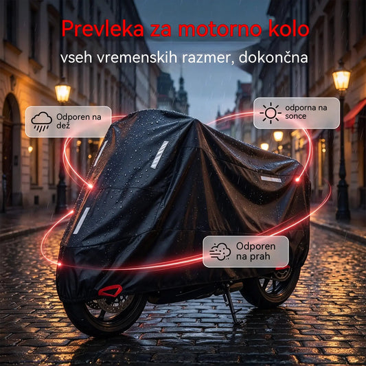 🏍️ Danes 50 % popust! Zaščitno pokrivalo za motorna kolesa za vse vremenske razmere | Vodoodporno, trpežno in zaščiteno pred UV-žarki | Primerno za večino motornih koles | Z odprtinami za zaklepanje in ojačanimi šivi | Idealno za uporabo na prostem 🌧️☀️