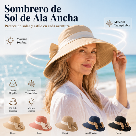 🌞📢 50% kedvezmény! 👒 Női széles karimájú napkalap masnival: Könnyű, lélegző és UV-védő 🌸