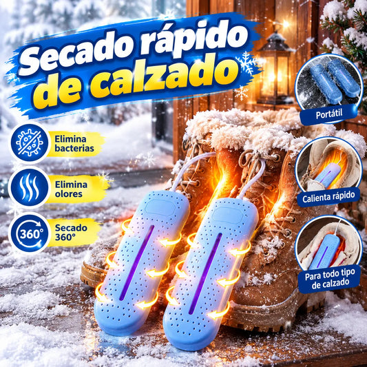 🔥👟 Secador de calzado portátil de 360° de acción rápida – Desinfecta y elimina olores 🚫🦠