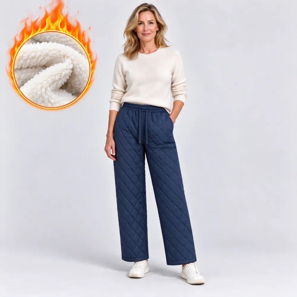 🧶👖【XS-3XL】Vízálló és szélálló, vastag polárbélésű női téli nadrág — meleg és szélálló, anélkül, hogy nagynak tűnne!
