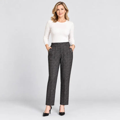 ✅👖【XL-5XL】Plus size nadrág középkorú és idős nőknek, egyenes szárú, laza, lezser, karcsúsított【45-87,5 kg】