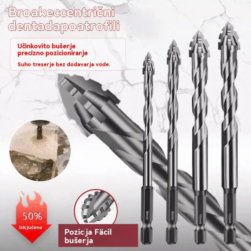 【4+5+6+8+10+12 mm】 | Set ekscentričnih svrdala s 5 žljeba za teške uvjete rada