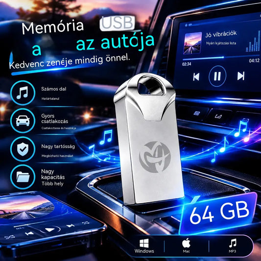 🚗🎵🎵【64G】【Zenei USB flash meghajtó】4000 dalt, 300 MV-t és 6D hangeffekteket tartalmaz